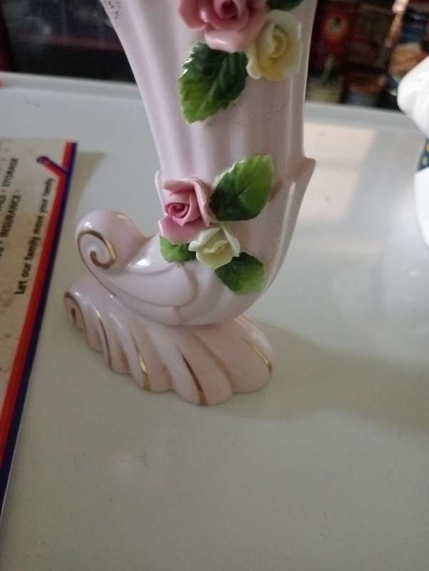 ANTIQUE LAMPEDE CHINA HANDPAINTED VASE