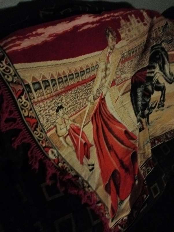 Antique Spanish carpet wall hanging
