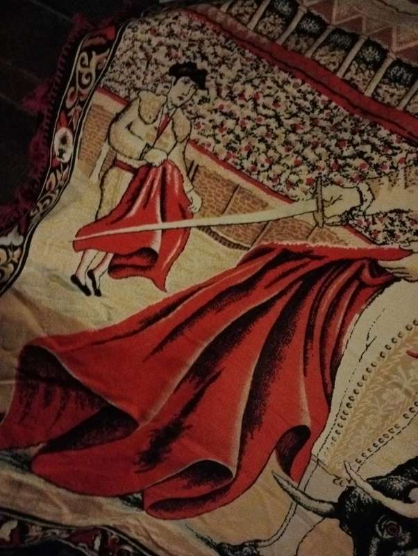 Antique Spanish carpet wall hanging