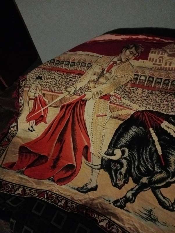 Antique Spanish carpet wall hanging