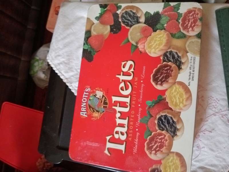 VINTAGE ARNOTS TARTLES TIN