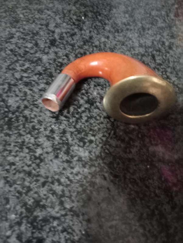 Antique pipe with brass around  without stem