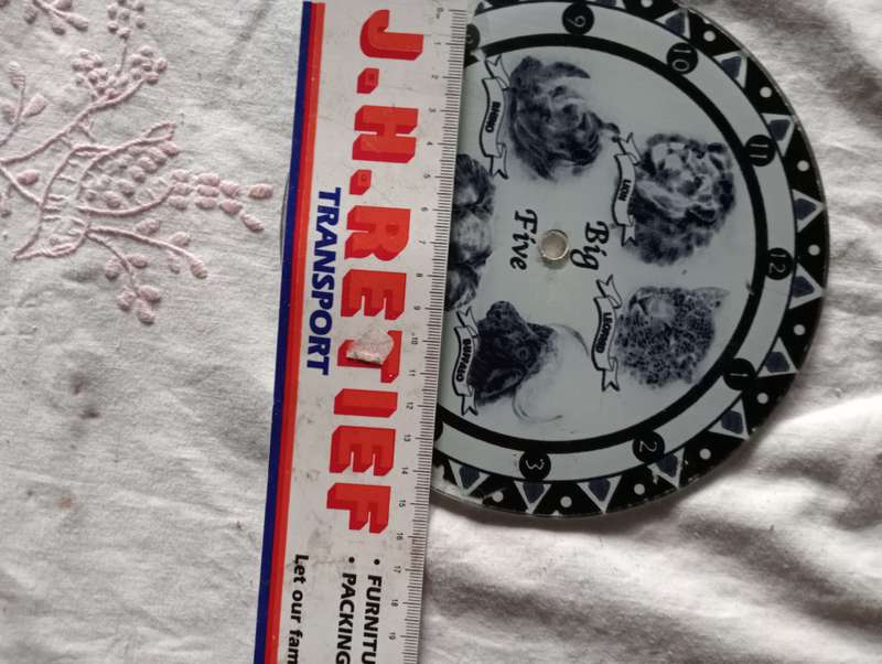 VINTAGE  BIG FIVE CLOCK FACE