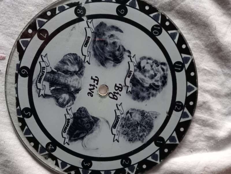 VINTAGE  BIG FIVE CLOCK FACE