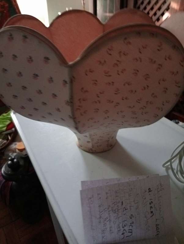 BIG VINTAGE FLORAL LAMP SHADE