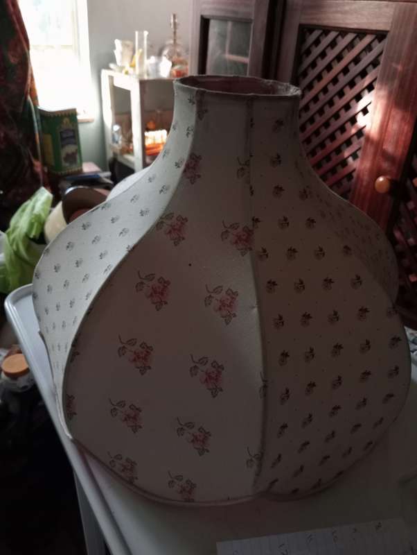 BIG VINTAGE FLORAL LAMP SHADE