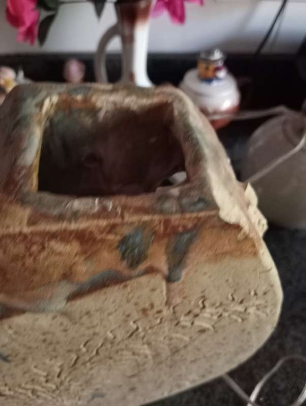 VINTAGE TALL POTTERY VASE