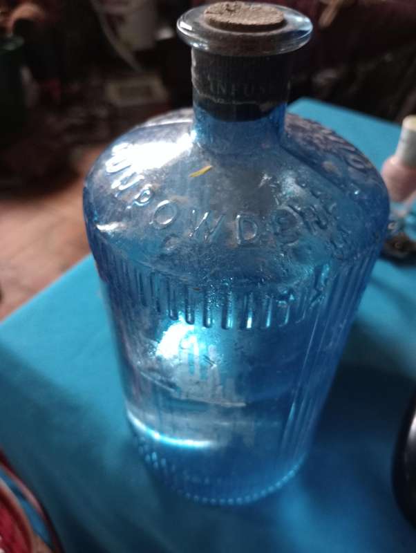 ANTIQUE CHEMIST GUNPOWDER BOTTLE