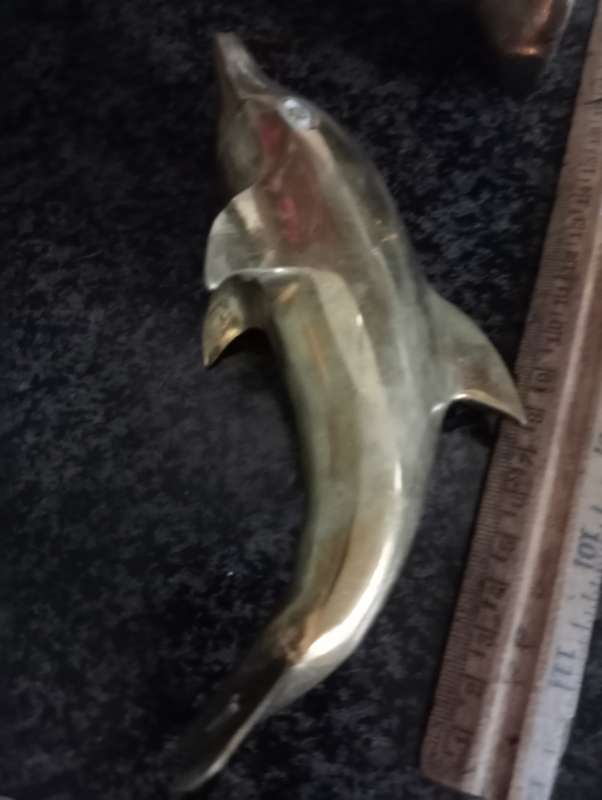 2 VINTAGE DOLPHINS MOTHER + CHILD