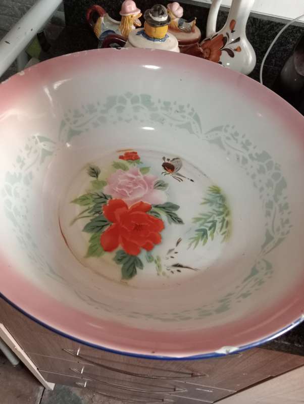 BUMPER HARVEST ENAMEL BASIN