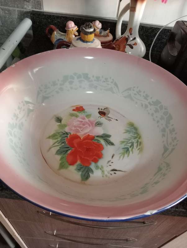 BUMPER HARVEST ENAMEL BASIN