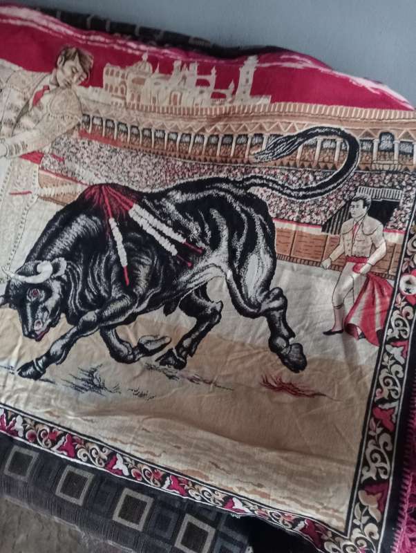 Antique Spanish carpet wall hanging FOR DANIEL