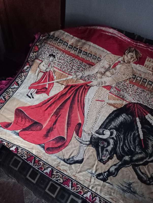 Antique Spanish carpet wall hanging FOR DANIEL