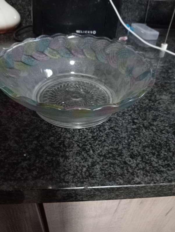 VINTAGE COLOURFULL GLASS BOWL
