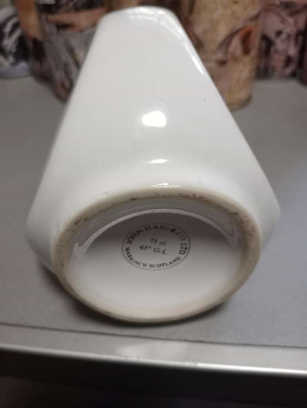 VINTAGE COLLECTABLE DIMPLES PORCELAIN BOTTLE EMPTY