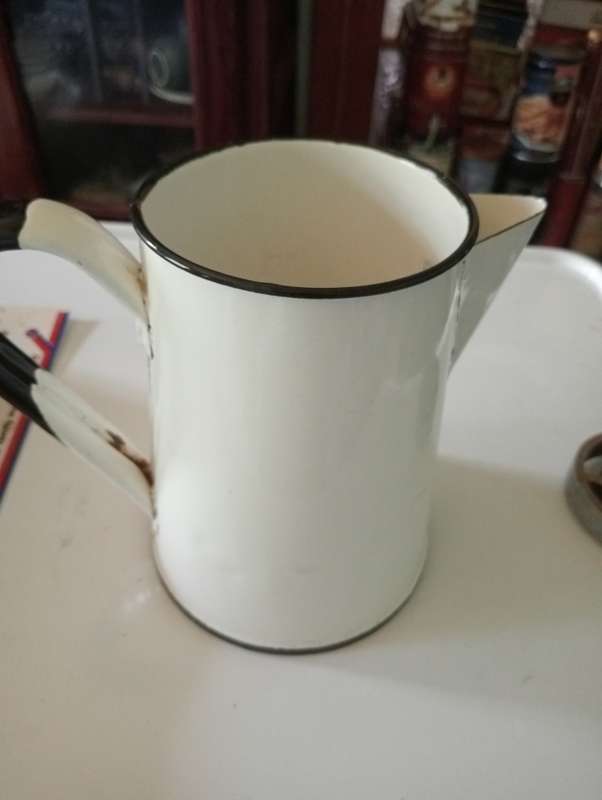 VINTAGE ENAMEL MILK JUG