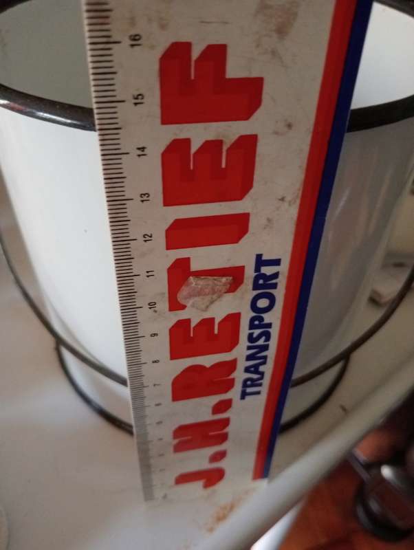 VINTAGE ENAMEL POT WITH LID AND HANDLE