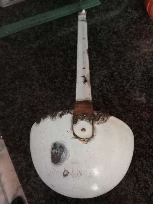 VINTAGE ENAMEL SOUP LADDLE AND STRAINER