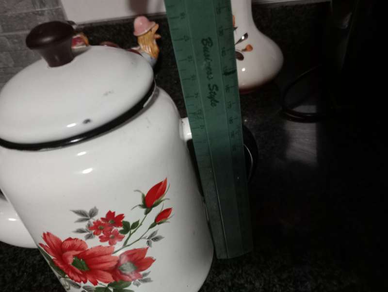 VINTAGE ENAMEL TEAPOT