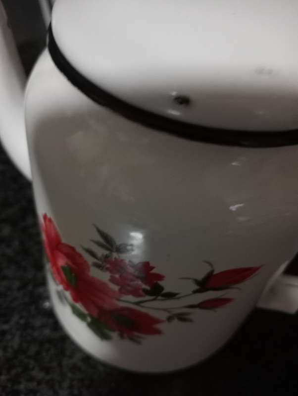 VINTAGE ENAMEL TEAPOT