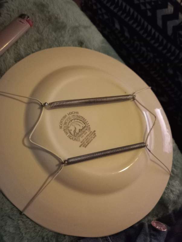 COLLECTORS ENGLISH PORCELAIN ENOCH WEDGEWOOD SCOTTISH LOCHS PLATE WITH WALL HANGER