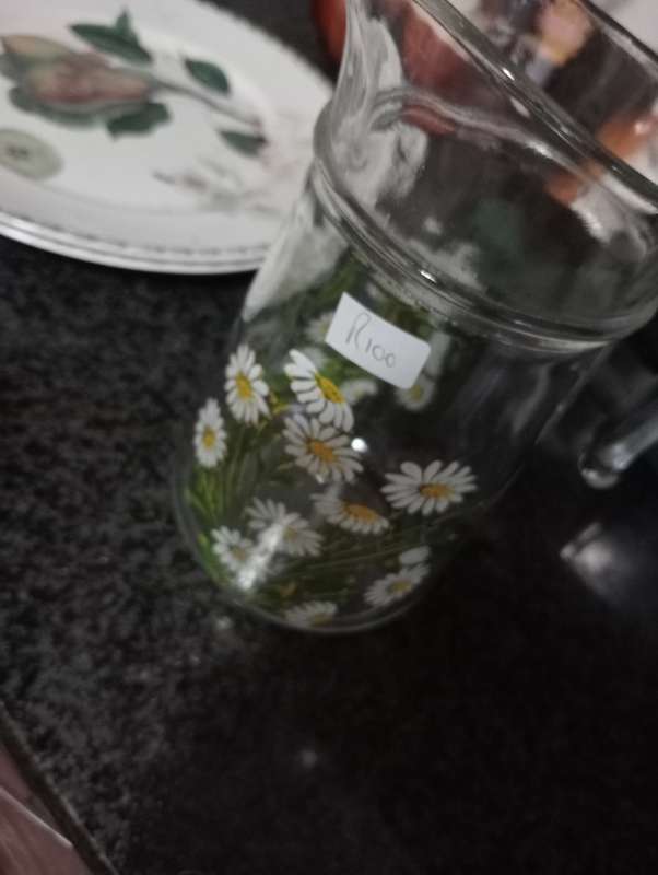 VINTAGE FLOWER MOTIF WATER JUG