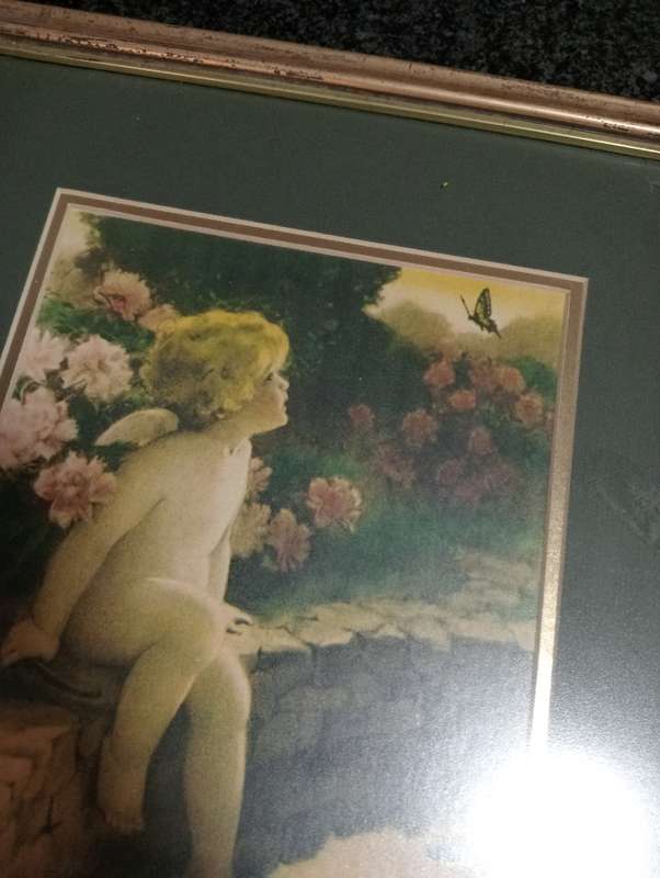 VINTAGE FRAMED PRINT WITH GLASS 2