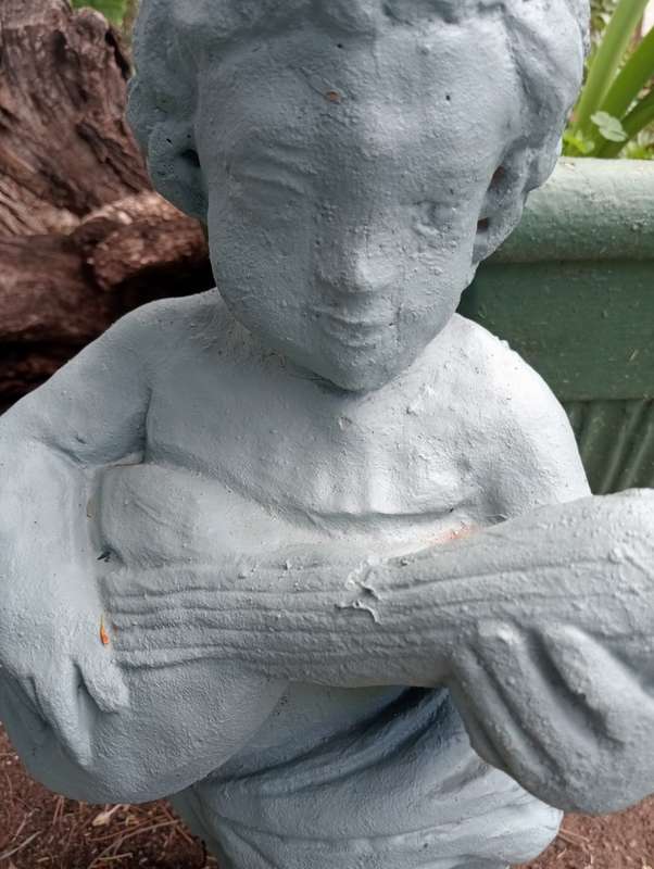 VINTAGE GARDEN BOY  STATUE