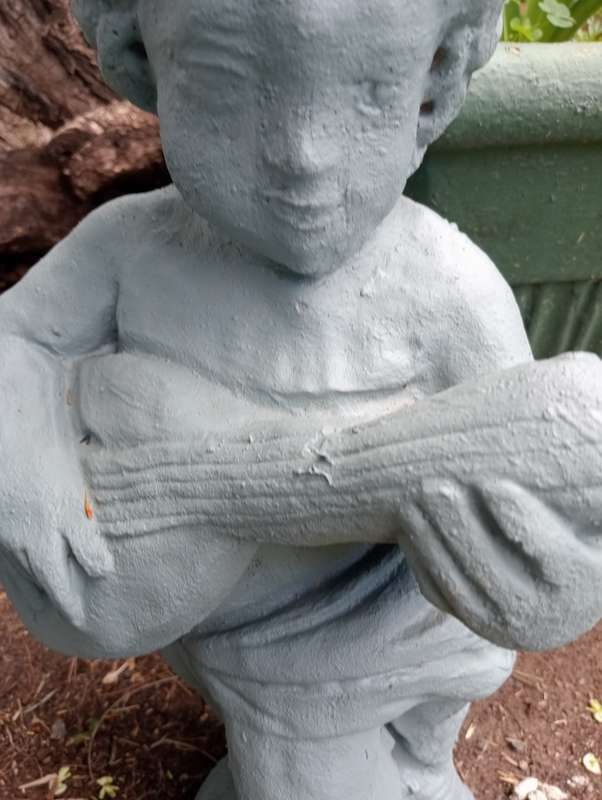 VINTAGE GARDEN BOY  STATUE