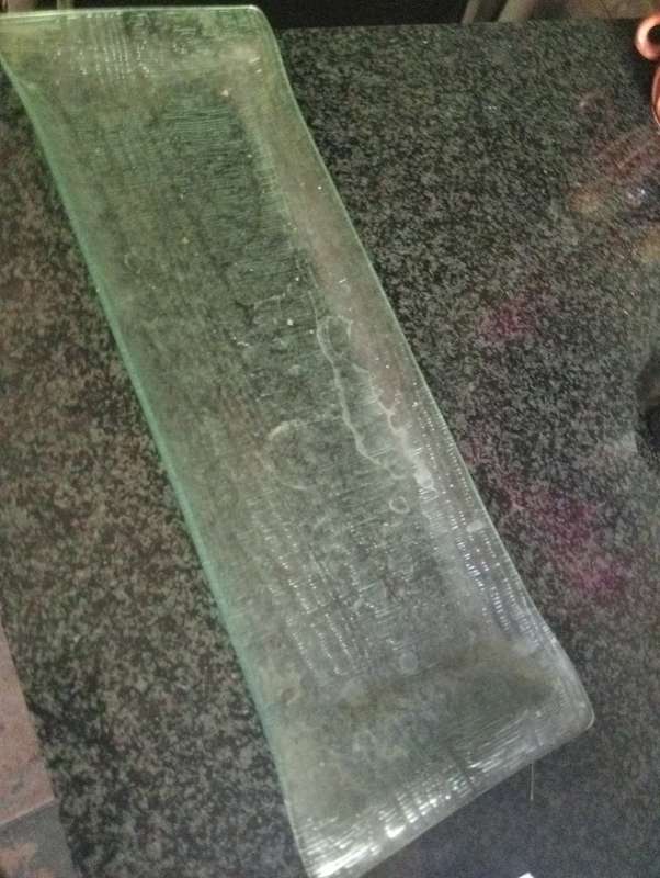 VINTAGE GREEN GLASS PLATTER