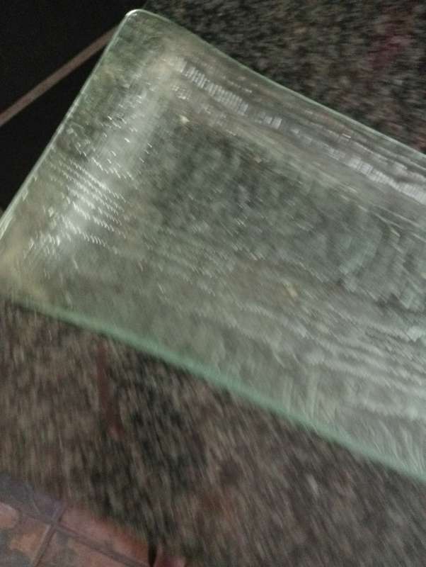 VINTAGE GREEN GLASS PLATTER
