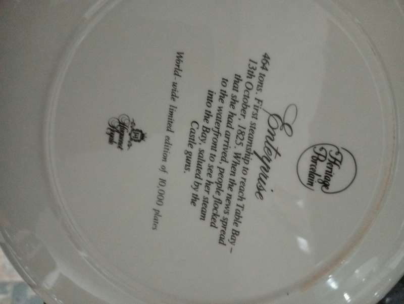 FULL SET OF 10 LIMITED EDITION HUGUENOT ROYALE  PORCELAIN  FAMOUS SHIP SERIES WALL PLATES