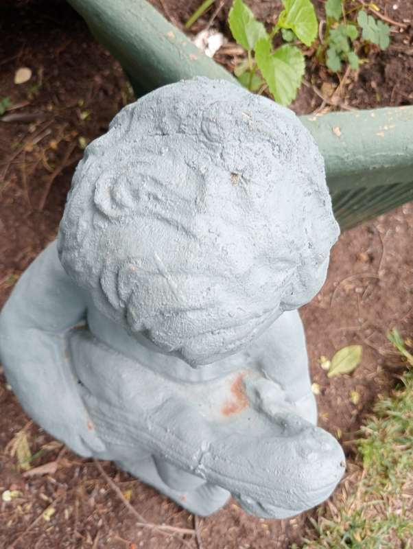 VINTAGE GARDEN BOY  STATUE
