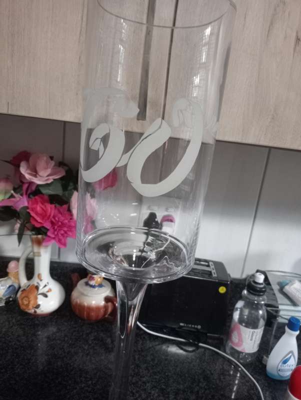 VINTAGE LONG STEM FLOWER VASE