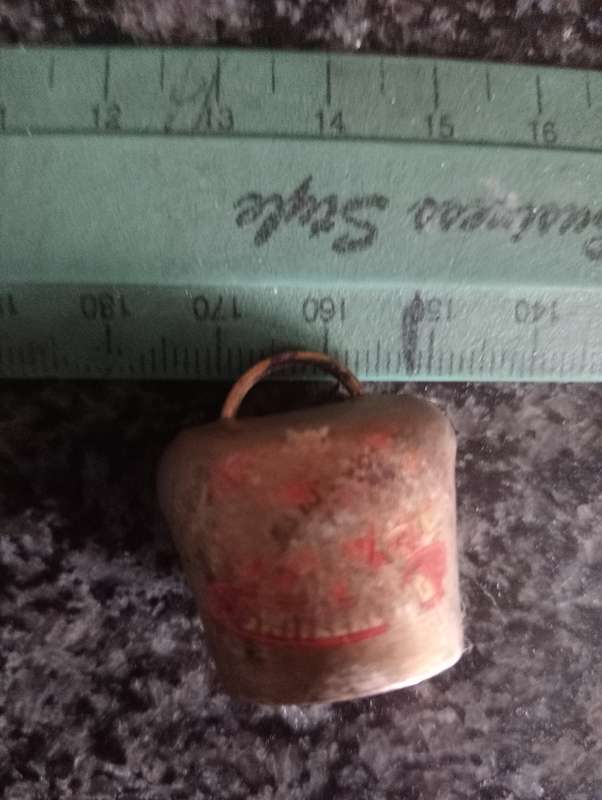ANTIQUE BRASS MINIATURE   COW BELL