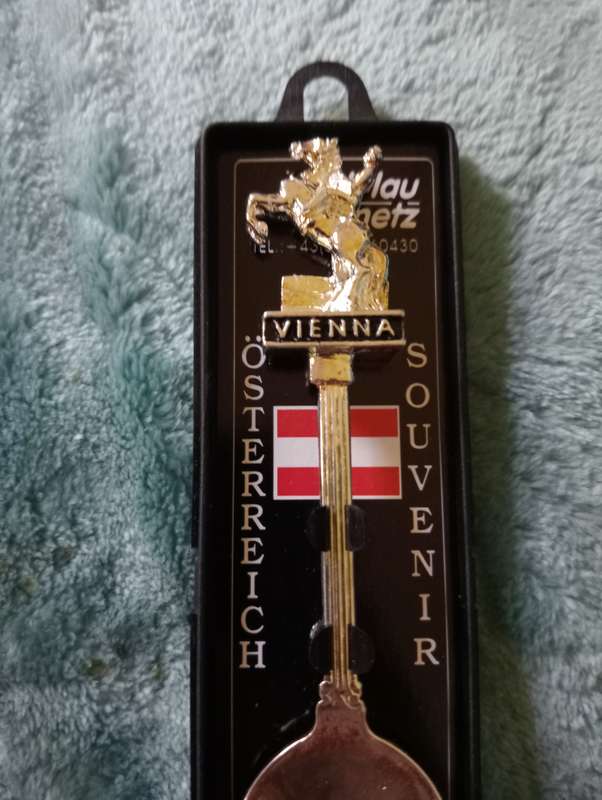 VINTAGE VIENNA OSTEREICH  SILVERPLATED SPOON
