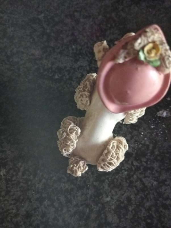 VINTAGE POODLE PORCEAIN  ORNAMENT