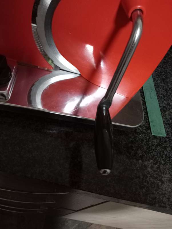 VINTAGE RED PINEWARE BREADSLICER AS NEW