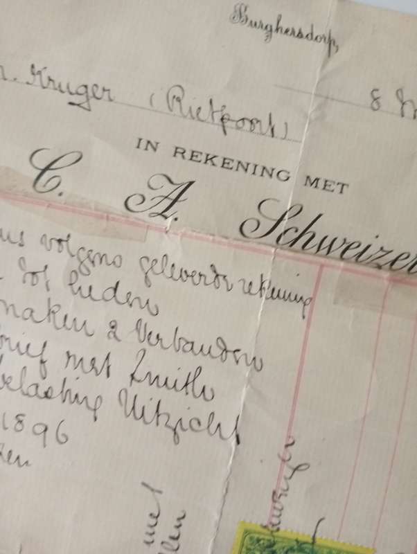 ANTIQUE PURCHASE DOCUMENT FOR  AM KRUGER FOR  THE FARM UITZICHT YEAR  1897