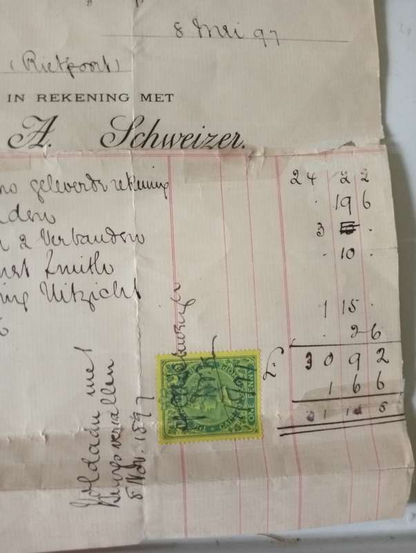 ANTIQUE PURCHASE DOCUMENT FOR  AM KRUGER FOR  THE FARM UITZICHT YEAR  1897