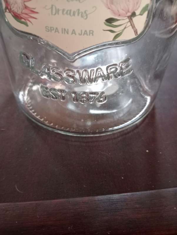 Vintage quality glasware bottle with lid