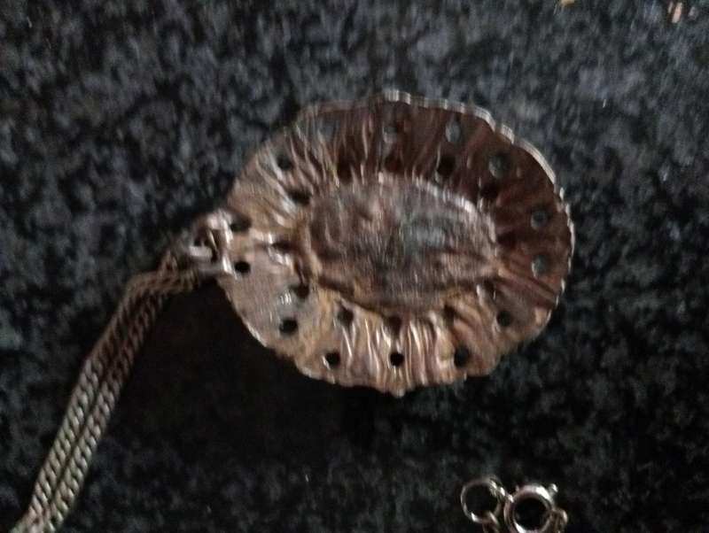 ANTIQUE RARE ROOT BEER COLOUR TIGER EYE CAMEO PENDANT WITH 925 STERLING SILVER CHAIN