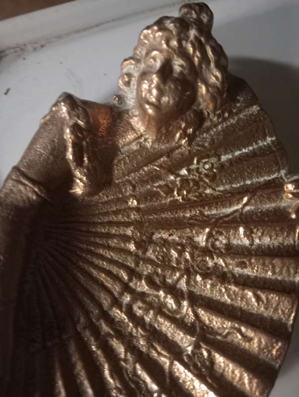 VINTAGE RARE BRASS BRONZE SOAP DISH
