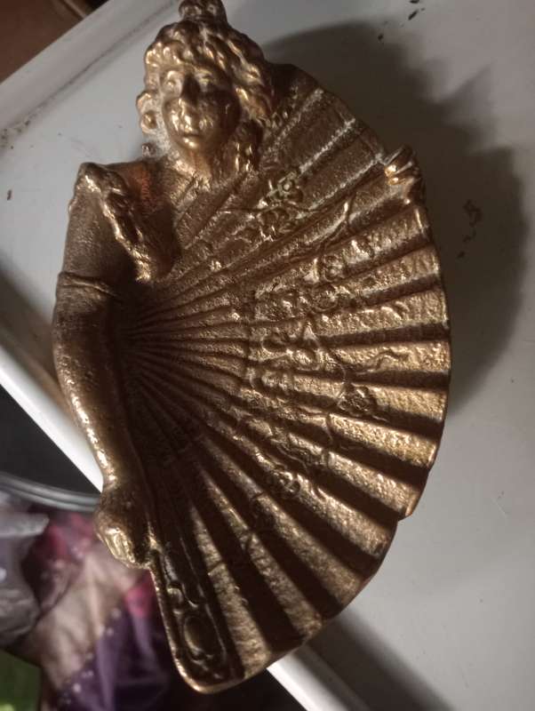 VINTAGE RARE BRASS BRONZE SOAP DISH