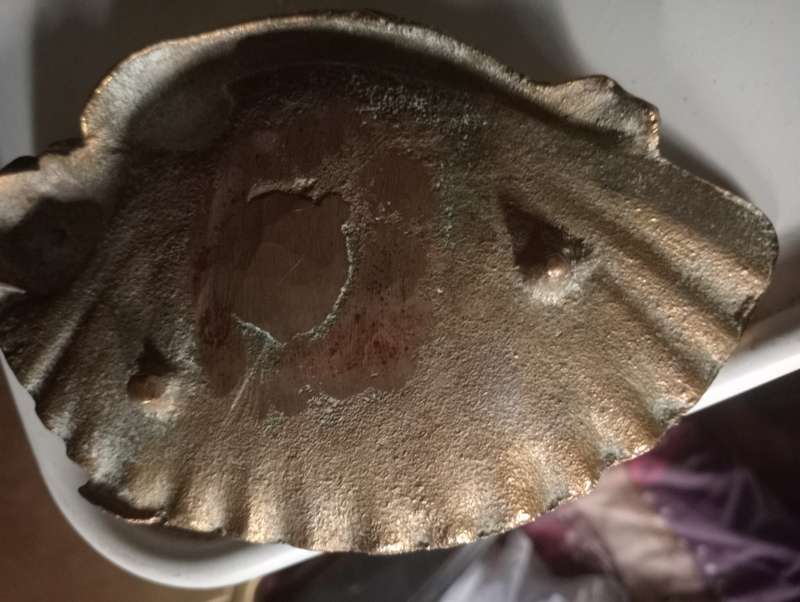 VINTAGE RARE BRASS BRONZE SOAP DISH