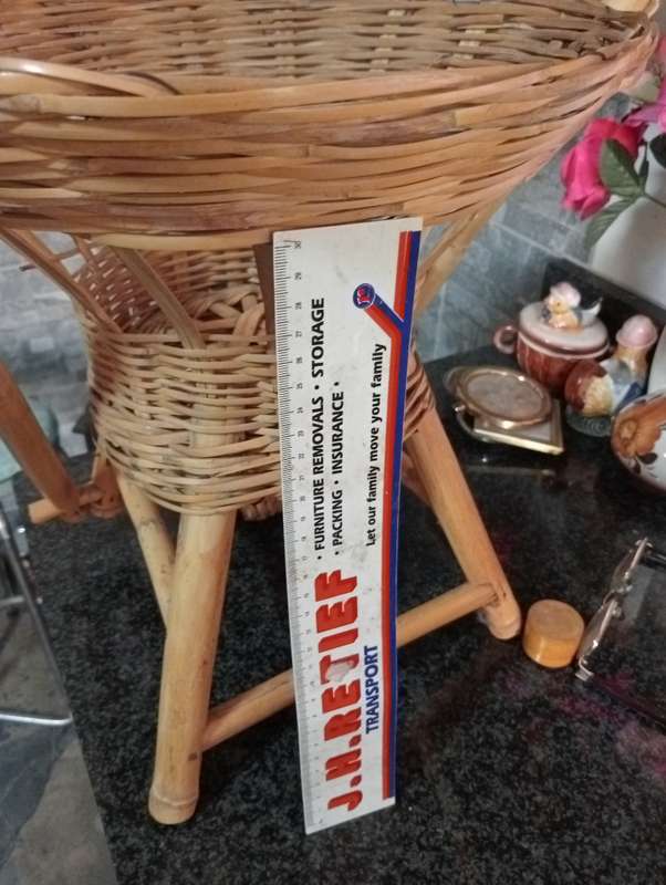 VINTAGE RATTAN WHEEL BARROW