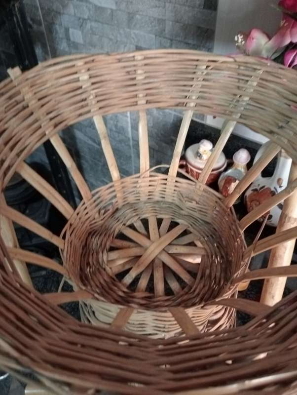 VINTAGE RATTAN WHEEL BARROW