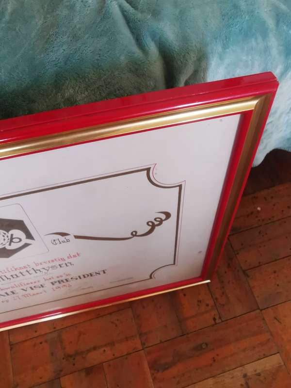 VINTAGE RED FRAME WITH GLASS