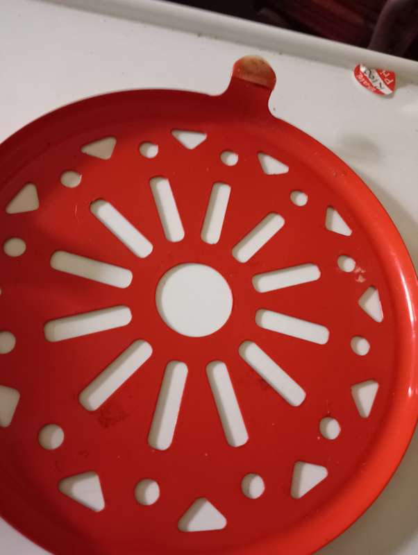 VINTAGE RED IRON POT STAND
