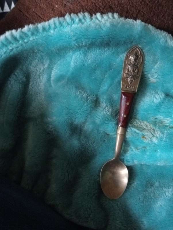 VINTAGE SIAM THAILAND BRASS SPOON